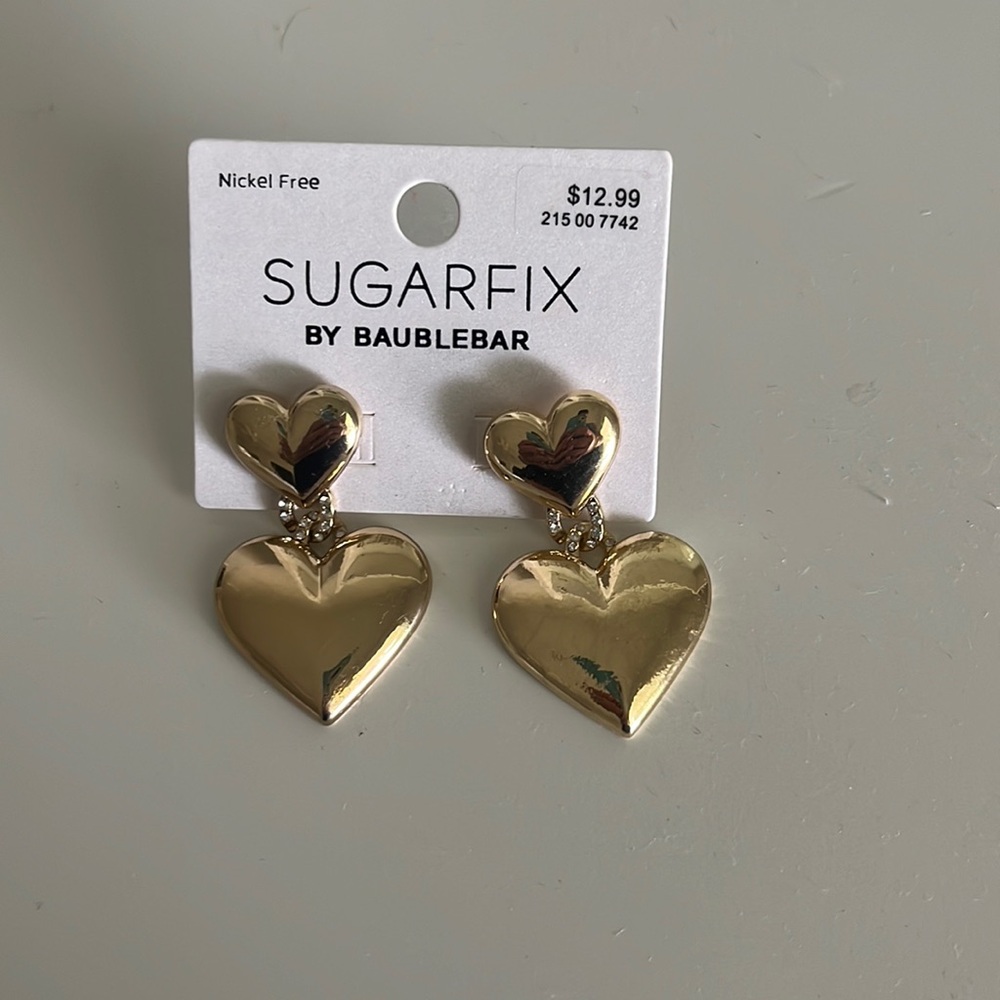 Sugar Fix heart earrings (NWT)